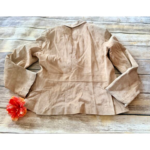 BRANDON THOMAS TAN LEATHER JACKET - Picture 7 of 7